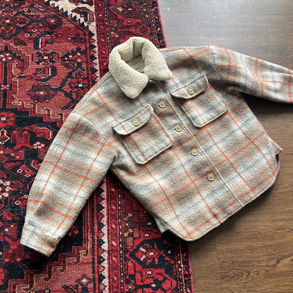 Plaid Button Jacket - Pull & Bear - image 2